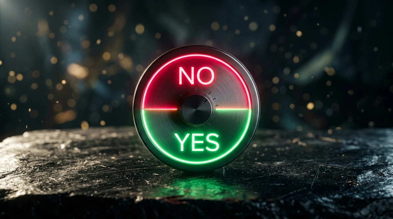 Ruleta de Sí o No online con sectores verde y rojo para toma de decisiones